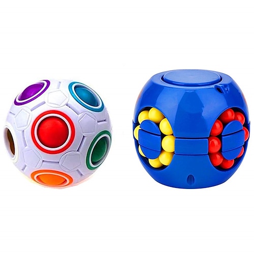 

Bundle Rainbow Ball Magic Fidget Toy Puzzle Magic Ball Cube Infinity Cube 3D Puzzle Toys for All Age