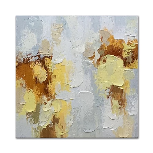 

Oil Painting Hand Painted Square Abstract Modern Stretched Canvas
