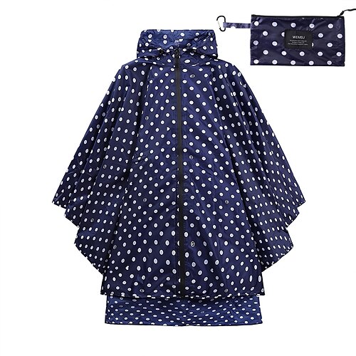 

Fashion Hooded Rain Poncho with Pocket Waterproof Raincoat Jacket Zipper Style for Men/Women adults