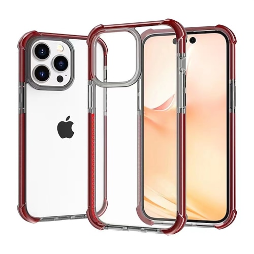 

Phone Case For Apple Classic Series iPhone 13 Pro Max 12 11 SE 2022 X XR XS Max 8 7 Bumper Frame Dustproof Four Corners Drop Resistance Transparent Acrylic