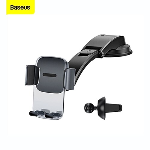 

Baseus Car Phone Holder Clip-on Vent Phone Holder Suction Cup Base Car Portable Phone Holder Set