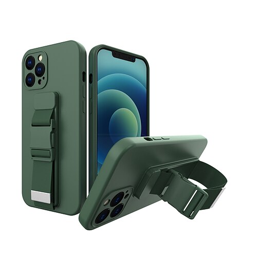 

Phone Case For Apple Back Cover iPhone 13 Pro Max 12 11 SE 2022 X XR XS Max 8 7 Bumper Frame Kickstand Military Grade Protection Solid Colored TPU PC