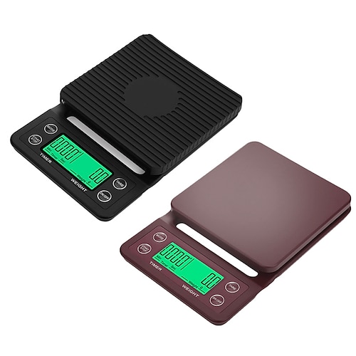 

1pc Hand-grinding Coffee Electronic Scales Weighing Band Timing 5kg/0.1g Digital Coffee Scales For Kitchen Counter