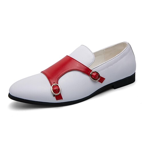 

Men's Loafers Slip-Ons Business Casual Classic Daily PU Red Yellow Summer