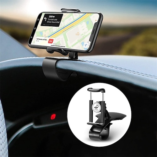 

Car Dashboard Clip Phone Holders Mount Stand Universal Mobile Phone GPS Support Clips Bracket 360 Rotatable Car phone holder