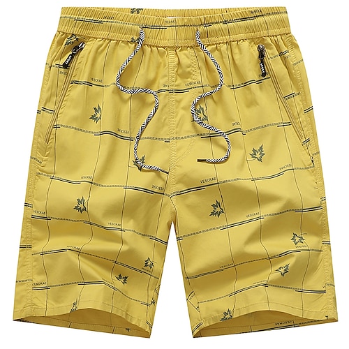 

Men's Casual Sports Shorts Beach Shorts Multiple Pockets Knee Length Pants Inelastic Grid / Plaid Solid Color Lightweight Sports Mid Waist ArmyGreen Green Blue Royal Blue Yellow L XL XXL 3XL 4XL