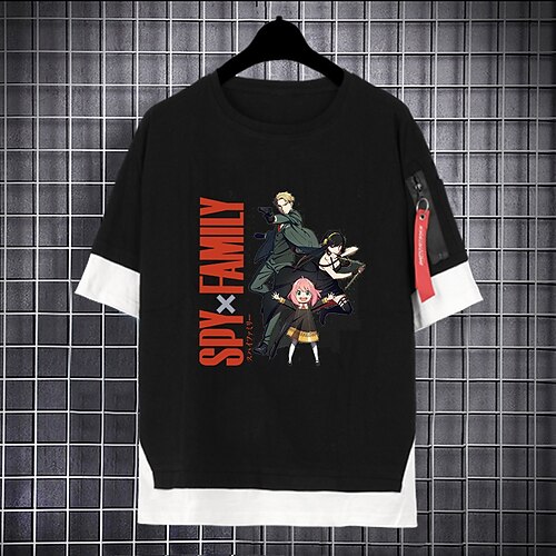 

Inspired by SPY×FAMILY Loid Forger Yor Forger Anya Forger Cosplay Costume T-shirt Polyester / Cotton Blend Pattern Harajuku Graphic Kawaii T-shirt For Men's / Women's / Couple's