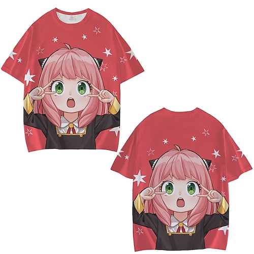 

Spy x Family Spion familie Loid Forger Din Forfalsker Anya Forger T-shirt Tegneserie Manga Anime Harajuku Grafisk Kawaii T恤衫 Til Herre Dame Unisex Voksne 3D-udskrivning 100% Polyester