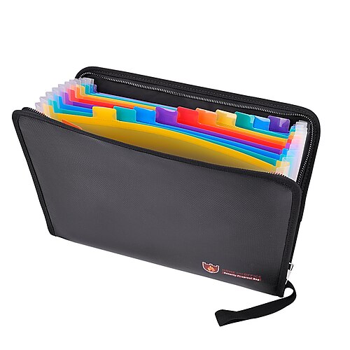 

Document Bag Oxford Cloth Waterproof Clear File Organizer A4 Size Receipts Documents