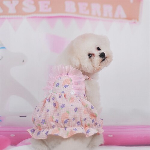 

1 Pieces Pet Dog Dress Shirt Puppy Skirt Cute Doggie Dress Dog Summer Clothes Dog Apparel for Small Dogs and Cats