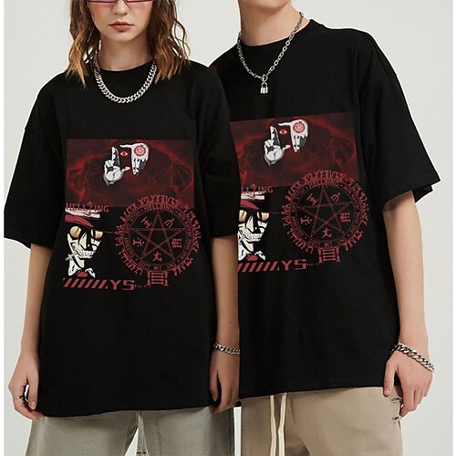 

Inspired by Hellsing Alucard T-shirt Anime 100% Polyester Anime Harajuku Graphic Kawaii T-shirt For Men's / Women's / Couple's