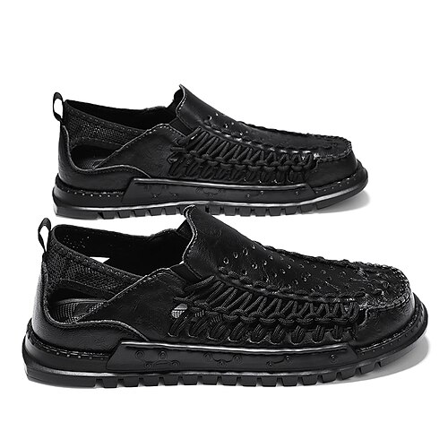 

Men's Trainers Athletic Shoes Comfort Shoes Athletic Walking Shoes PU Over The Knee Boots Black Khaki Beige Fall