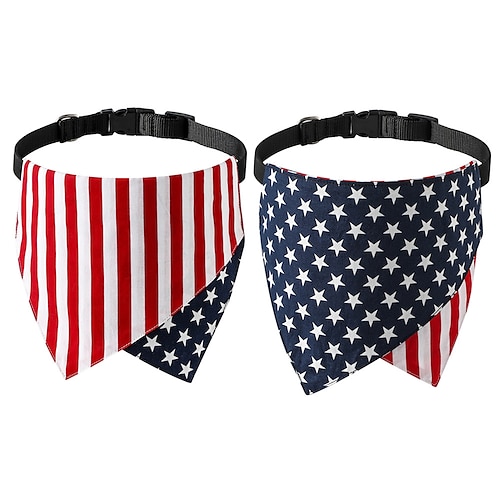 

Dog Bandanas 4th of July Decoration Dog Dog Scarf Dog Bandana & Dog Hat Tie / Bow Tie Bowknot Stars Fashion Cute Sports Casual / Daily Dog Clothes Puppy Clothes Dog Outfits Soft Rosy Pink Costume for Girl and Boy Dog Cotton