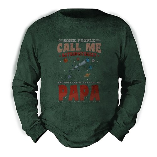 

Men's Unisex Sweatshirt Pullover Graphic Prints Letter Print Daily Sports 3D Print Casual Vintage Hoodies Sweatshirts Green