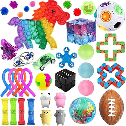 

Finger Toy Fidget Spinner Squishies Jumbo Squishies Stress Reliever 35 pcs Portable Gift Cute Stress and Anxiety Relief Flexible Durable Slow Rising For Teen Adults' Boys and Girls Home Work