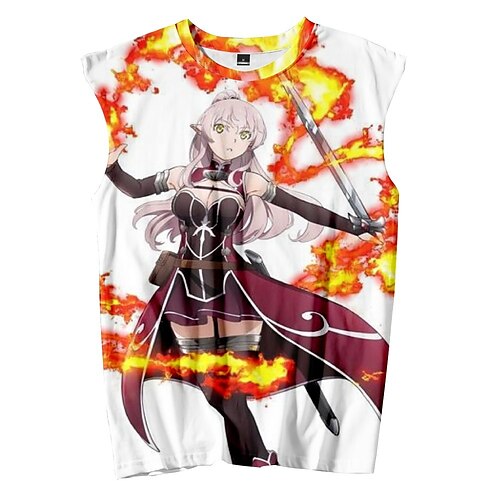 

Inspired by Skeleton Knight in Another World Arc Ariane Cosplay Costume T-shirt 100% Polyester Pattern Harajuku Graphic Kawaii Vest For Men's / Sleeveless