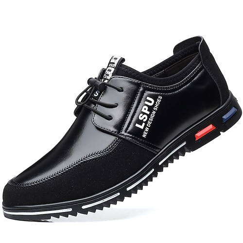 

Men's Sneakers Oxfords Comfort Shoes Business Casual Daily PU Black Brown Blue Spring