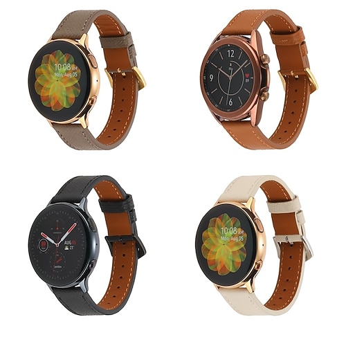 

1 pcs Smart Watch Band for Samsung Galaxy Gear S3 Frontier Gear S3 Classic Watch 46mm Watch 3 41mm Watch 3 45mm 20mm 22mm PU Leather Smartwatch Strap Adjustable Classic Clasp Solo Loop Leather Loop
