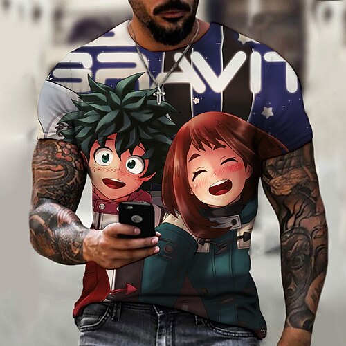

Inspired by My Hero Academy Battle For All / Boku no Hero Academia T-shirt Anime 100% Polyester Anime Harajuku Graphic Kawaii T-shirt For Men's / Women's / Couple's