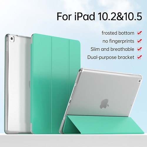 

Tablet Case Cover For Apple iPad 10.2'' 9th 8th 7th iPad Pro 12.9'' 5th iPad Air 5th 4th iPad mini 6th 5th 4th Trifold Stand Ultra-thin Smart Auto Wake / Sleep Solid Colored TPU PC