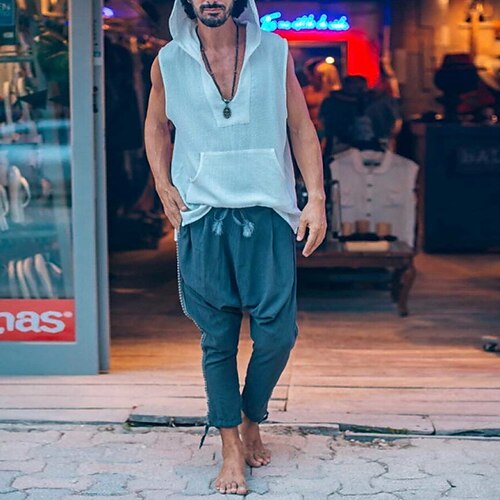 

Men's Shirt Solid Color Hooded Street Casual Button-Down Short Sleeve Tops Casual Fashion Breathable Comfortable Beige