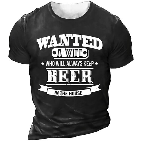 

Men's Unisex T shirt Tee 3D Print Graphic Prints Letter Crew Neck Street Daily Print Short Sleeve Tops Casual Designer Big and Tall Sports Black Army Green Khaki