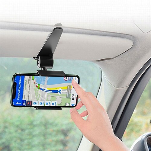 

Sun Visor Car Cell Phone Holder Universal 360 Rotating Adjustable GPS Navigation Car Phone Mount for iPhone Samsung Galaxy Xiaom