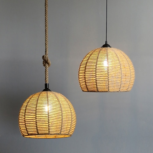 

20/30 cm Single Design Island Design Pendant Light Hemp Rope Painted Finishes Modern Nordic Style 85-265V