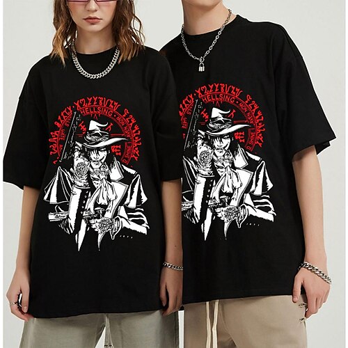 

Inspired by Hellsing Alucard T-shirt Anime 100% Polyester Anime Harajuku Graphic Kawaii T-shirt For Men's / Women's / Couple's