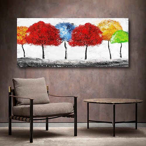 

Oil Painting Handmade Hand Painted Wall Art Modern Flowers Blossom Red Green Blue Home Decoration Decor Stretched Frame Ready to Hang