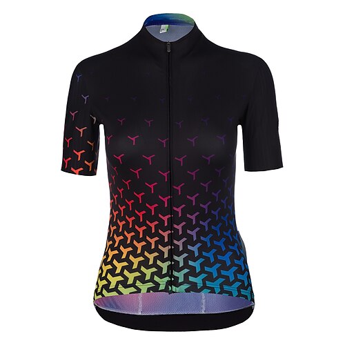 

21Grams Women's Cycling Jersey Short Sleeve Bike Top with 3 Rear Pockets Mountain Bike MTB Road Bike Cycling Breathable Quick Dry Moisture Wicking Reflective Strips Black Graphic Polyester Spandex