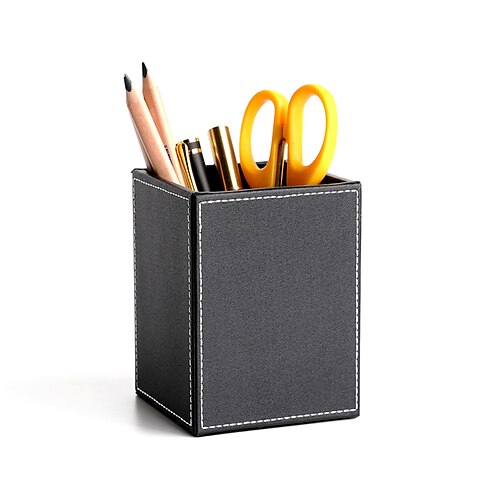 

PenPencilHolderCup Multifunction Big Capacity PU Leather for Office Men Home