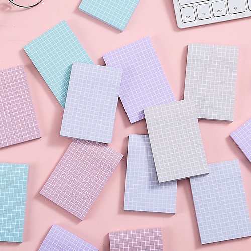 

5 pcs Note Pads 34 Inch White Paper Cute Non-Stick Kawaii Post It Notes for School Office Student