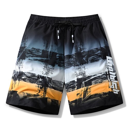 

Men's Casual Shorts Shorts Elastic Waist Short Pants Casual Daily Micro-elastic Graphic Breathable Outdoor Mid Waist Black / Red Yellow M L XL XXL 3XL