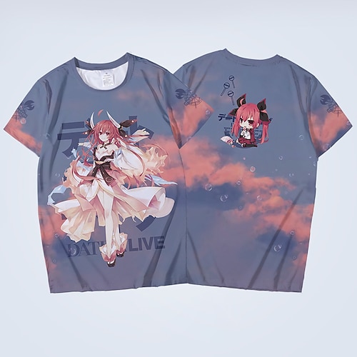 

Inspired by Date A Live Tohka Yatogami Tokisaki Kurumi T-shirt Cartoon 100% Polyester Anime Harajuku Graphic Kawaii T-shirt For Men's / Women's / Couple's