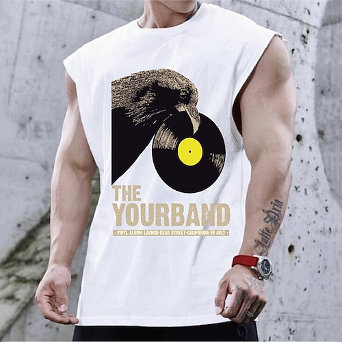 

Men's Unisex T shirt Tee Hot Stamping Graphic Prints Animal Crew Neck Street Daily Print Cap Sleeve Tops Casual Designer Big and Tall Sports White