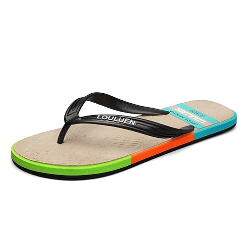 

Hombre Zapatillas y flip-flops Zapatillas Sandalias de moda Chancletas Zapatillas al aire libre Casual Estilo playero Diario EVA Transpirable Negro Verde Ejército Caqui Bloque de color Verano