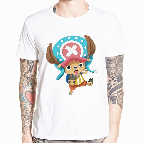 

Inspired by One Piece Monkey D. Luffy T-shirt Anime 100% Polyester Anime Harajuku Graphic Kawaii T-shirt For Men's / Women's / Couple's