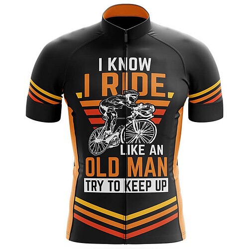 

21Grams Men's Cycling Jersey Short Sleeve Bike Top with 3 Rear Pockets Mountain Bike MTB Road Bike Cycling Breathable Quick Dry Moisture Wicking Reflective Strips Black Green Sky Blue Graphic Stripes