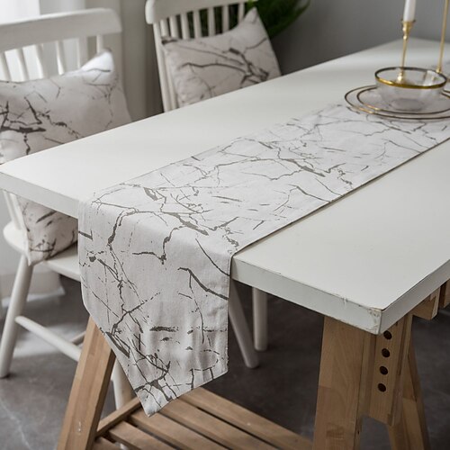

Farmhouse Table Runner Vintage Table Runner Cotton Linen Table Decorations for Dining Party Holiday