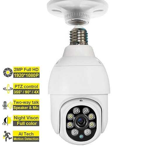 

IP Camera 3MP 2MP Bulb WIFI Remote Access Night Vision With Audio Indoor Apartment Support