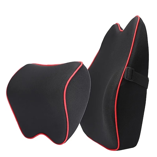 

StarFire Car Headrest Lumbar Support Car Memory Foam Lumbar cushion pillow set car accessories