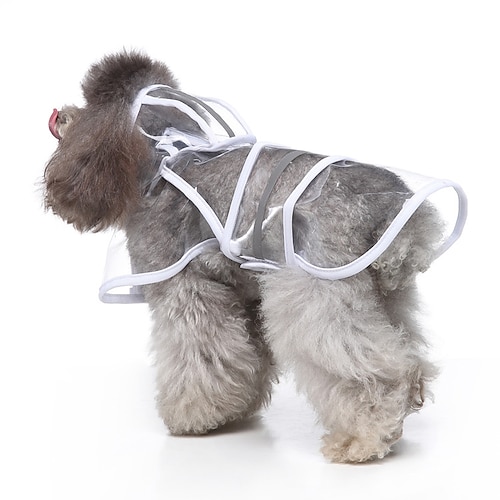 

Pet Dog Raincoat Clear Pet Waterproof Clothes Hooded Rain Jacket Plastic Puppy Rain Poncho Pet Rainwear for Small Medium Dog