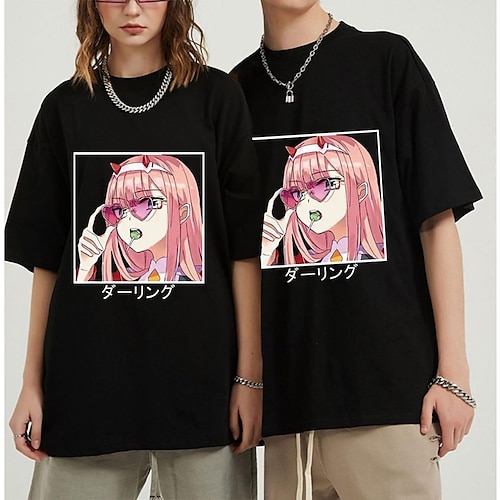

Inspired by Darling in the Franxx Zero Two T-shirt Cartoon Manga Anime Harajuku Graphic Kawaii T-shirt For Men's Women's Unisex Adults' Hot Stamping 100% Polyester