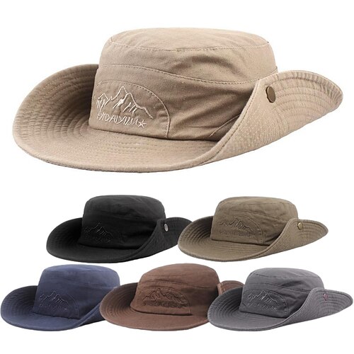 

Men's Women's Sun Hat Fishing Hat Hiking Hat Boonie hat Wide Brim Summer Outdoor UV Sun Protection Breathable Quick Dry Comfortable Hat ArmyGreen khaki Brown for Fishing Climbing Beach / Lightweight