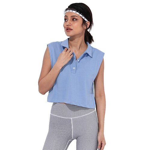 

Women's Golf Shirt Tennis Shirt Breathable Quick Dry Moisture Wicking Sleeveless T Shirt Top Solid Color Summer Gym Workout Tennis Golf / Lightweight