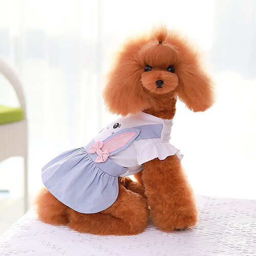 

Dog Cat Dress Solid Colored Fashion Cute Sports Casual / Daily Dog Clothes Puppy Clothes Dog Outfits Soft Rosy Pink Blue Costume for Girl and Boy Dog Cotton XS S M L XL XXL