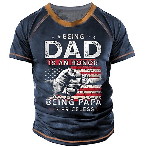 

Men's Unisex T shirt Tee Graphic Prints Hand National Flag Crew Neck Army Green Dark Gray Navy Blue Black 3D Print Outdoor Street Short Sleeve Print Clothing Apparel Sports Designer Casual Big and