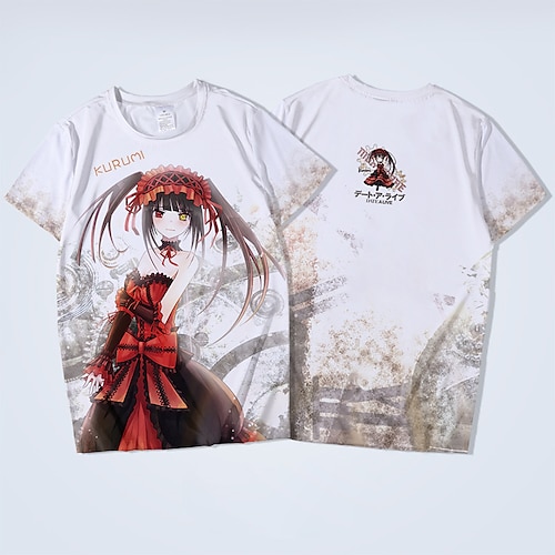 

Inspired by Date A Live Tohka Yatogami Tokisaki Kurumi T-shirt Cartoon 100% Polyester Anime Harajuku Graphic Kawaii T-shirt For Men's / Women's / Couple's