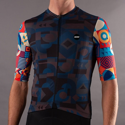 

Homme Femme Maillot Velo Cyclisme Manches Courtes Cyclisme Top avec 3 poches arrière VTT Vélo tout terrain Vélo Route Respirable Séchage rapide Doux Bandes Réfléchissantes Bleu de minuit Bleu